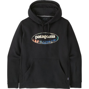 Patagonia Мъжки суичър Patagonia 95 Oval Logo Uprisal Hoody Hoodie - Black: Kaleido (017-4323-0212)