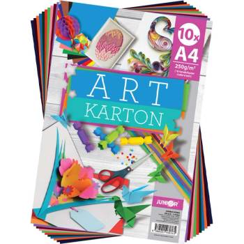 Цветен картон Junior Art A4 250g/m2 10цв 10л (A4)