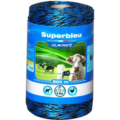 Ohradníkové lanko SUPERBLEU délka 200 m