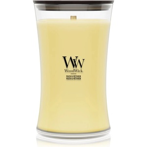 WoodWick Yuzu & Vetiver ароматна свещ с дървен фитил 610 гр