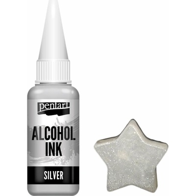 Pentart alkoholový atrament strieborný 20 ml