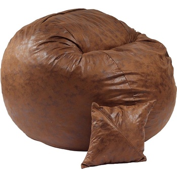 Image 1 of PUFRELAX Комплект, Барбарон и декоративна възглавница, 600л. , King Size - Iced Coffee, Перящ се калъф, Трансформира се в легло, Пълнеж с микс от мемори пяна и дунапрен, Гама Premium, 8451 (PUF-M-KP-PT-CAF)