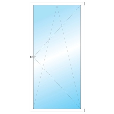 OKNA HNED Plastové okno 105x207 cm bílé otevíravé a sklopné pravé