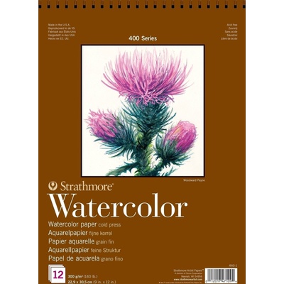 Strathmore Serie 400 Cold Press Watercolour Pad Скицник 12 31 x 23 cm 300 g (P440-1-4)