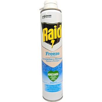 Raid аерозол срещу летящи и пълзящи насекоми, Универсален, Freeze, Безопасен за деца, 350мл