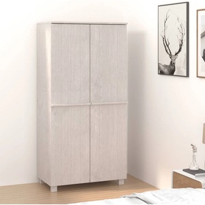 vidaXL Гардероб HAMAR, бял, 89x50x180 см, борово дърво масив (340481)
