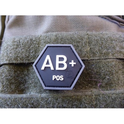 JACKETS TO GO Nášivka hexagon krev AB POS plast ČERNÁ SWAT