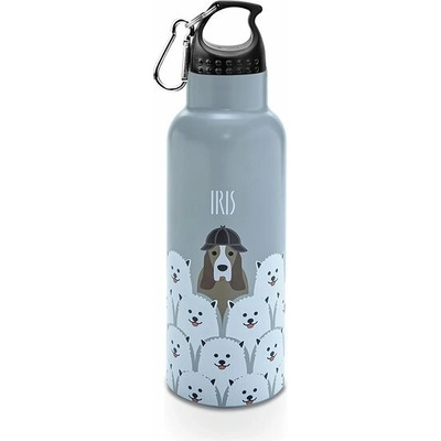 Iris Barcelona Detská nerezová termofľaša Friends 500 ml sivá
