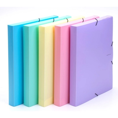 Karton P+P s gumičkou Pastelini modrý KP257500
