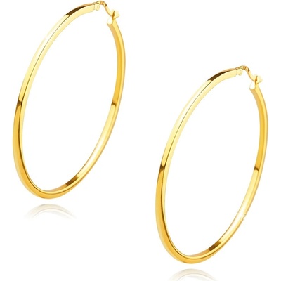 Šperky eshop strieborné náušnice zlatá farba klasické jednoduché kruhy A01.07