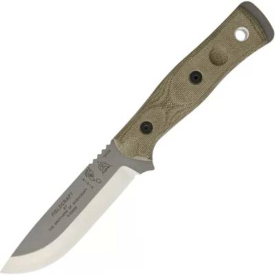 Tops Knives Fieldcraft od Brothers of Bushcraft 154cm, nerezová ocel, rukojeť z zeleného plátna Mica