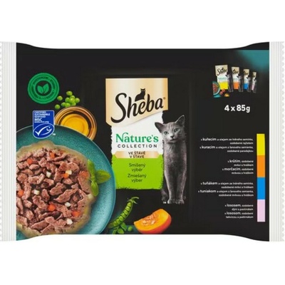 Sheba Nature's Collection in Sauce kuře krůta tuňák losos 4 x 85 g