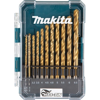 Makita D-72855 sada vrtákov do kovu HSS-TiN 1,5-6,5mm (po 0,5), 13ks