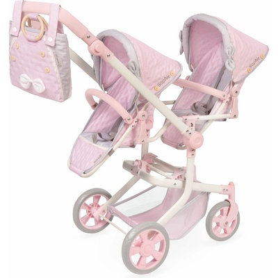 DeCuevas 90875 Skládací kočárek pro dvojčata panenky s taškou Sophie 2025 91 cm