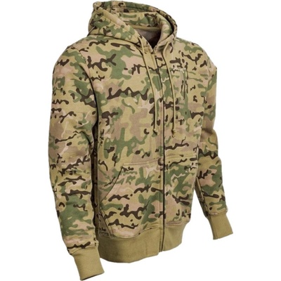 hoodie s kapucňou SO ZAPÍNANÍM NA ZIPS MULTICAM