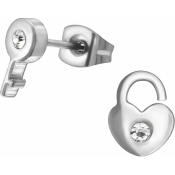 Image 1 of Bijutanki Обеци от Медицинска Стомана - Ключ и Катинар