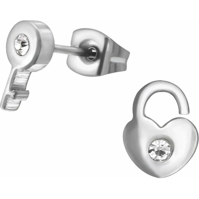 Bijutanki Обеци от Медицинска Стомана - Ключ и Катинар