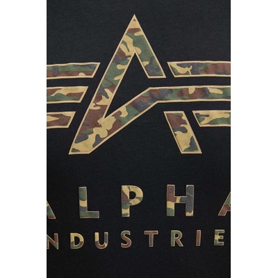 Alpha Industries Памучна тениска Alpha Industries в черно с принт 146506 (146506)