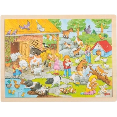 Goki Дървен пъзел Goki - Зоологическа градина (57685)