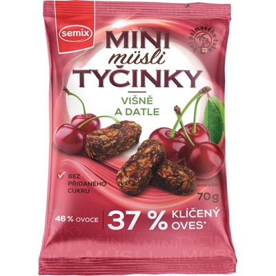 Semix Mini müsli tyčinky višňa a ďatle 70 g