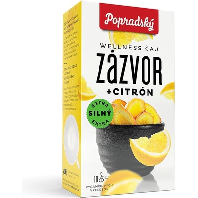 Popradský čaj Zázvor citrón 18 x 1,5 g