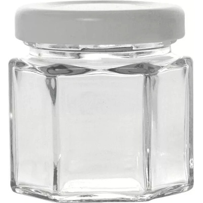 Gastro Zaváracie poháre hranaté biele skrutkovacie viečko 12 ks x 47ml