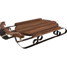 Clayre & Eef Veliké dřevěno-kovové sáně Sledge Vintage - 71*39*14 cm