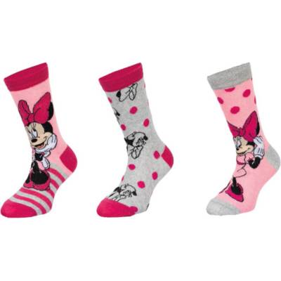 Trenýrkárna Комплект от три - детски чорапи Minnie многоцветни (39717/pink) Trenýrkárna | Rozov Siv Mnogotsveten | Момчешки | 31-34