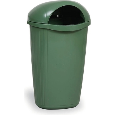 B2B Partner Vonkajší odpadkový kôš na stĺpik DINOVA, 50 l, tmavo zelený