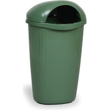 B2B Partner Vonkajší odpadkový kôš na stĺpik DINOVA, 50 l, tmavo zelený