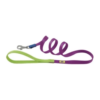Ferplast - Club G Colours - Повод за кучета със закопчалка непозволявща усукване, 15мм. /120 см. - зелено-лилав