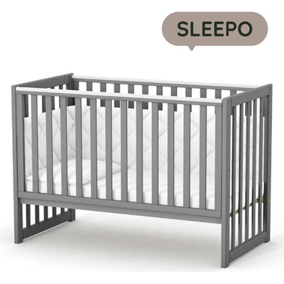 Gekko Kids přístavná postýlka Sleeppo 120 x 60 cm přírodní buk / grafitová