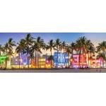 Ravensburger - Puzzle Night Glow on Ocean Drive panorama - 1 000 piese