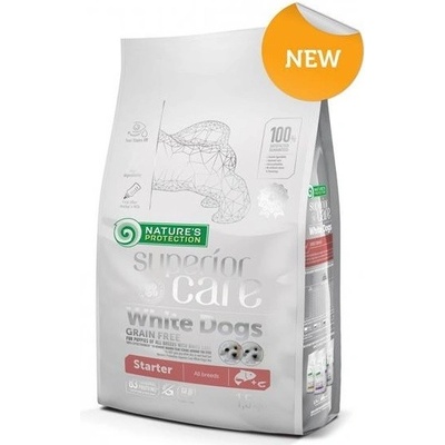 Natures Protection PRO Superior care white dog GF Puppy starter salmon All Breeds 10 kg