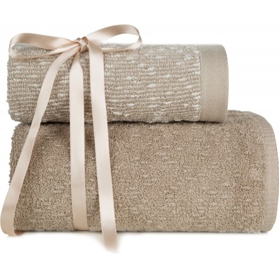 Eurofirany sada uterákov 50 x 90 cm + 70 x 140 cm béžová 2ks