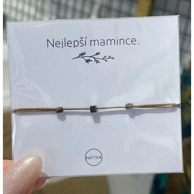 Nattka náramek Nejlepší mamince hnědý 29645