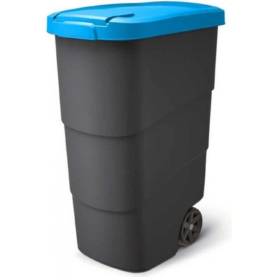 Prosperplast Wheeler 90L s kolieskami a vekom Plastový kôš Modrý