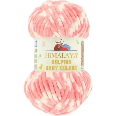 Himalaya Příze Dolphin baby colors 80427 lososovo-bílá