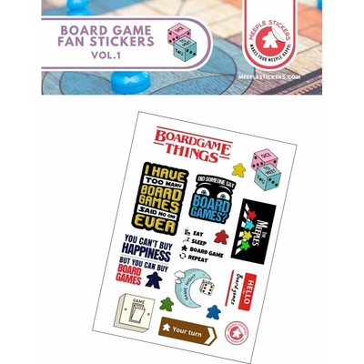 Meeple Stickers samolepky pro fanoušky deskových her set 1