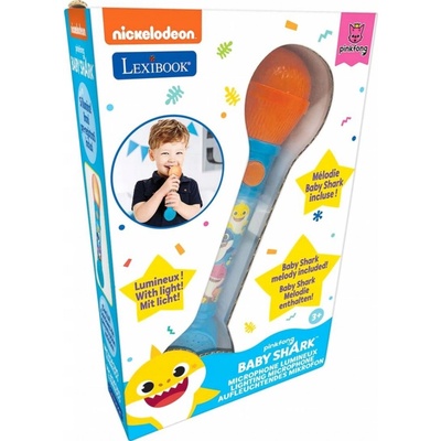 Lexibook Svítící mikrofon Baby Shark s melodiemi a zvukovými efekty