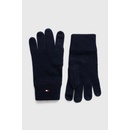 Tommy Hilfiger rukavice s prímesou kašmíru tmavomodrá