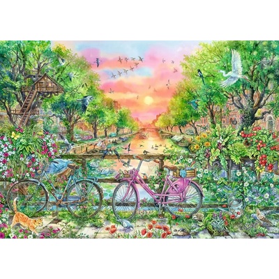 Ravensburger - Puzzle Bicycles Amsterdam - 1 000 piese