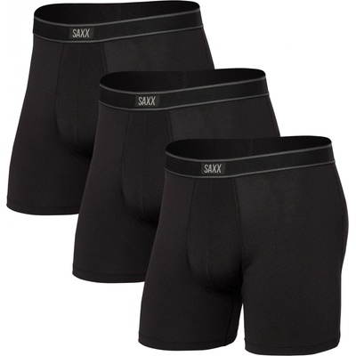 Saxx Мъжко синтетично термобельо Saxx Daytripper Boxer Brief Fly 3-Pack Synthetic base layer - Black (014-1940-0114)