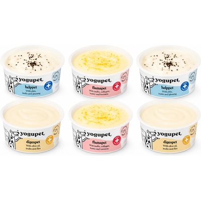 yogupet Здравословен микс йогурти за кучета Yogupet - 6 x 110 г (Имунитет, Храносмилане и Стави)