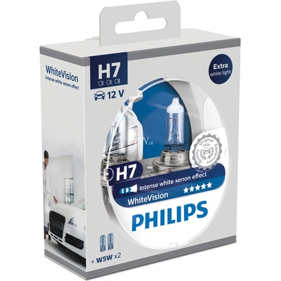 Philips WhiteVision ultra H7 PX26d+W5W 12V 55W