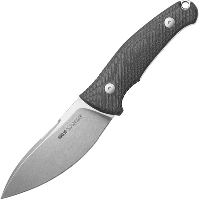 Viper NORDLYS Drop Point Stonewash N690Co, Black SureTouch G10, Leather Sheath VT4044GG