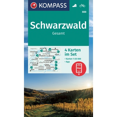 Kompass Schwarzwald 1:50 t. (4 mapy)