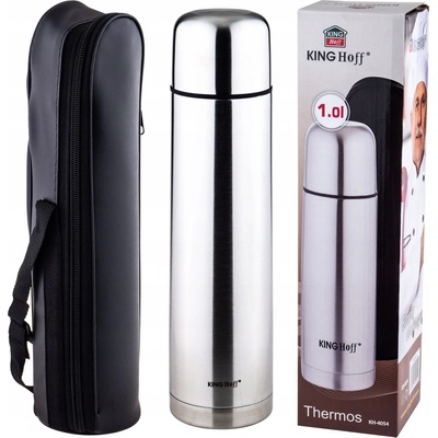KingHoff Termoska Click Clack 1 l strieborná