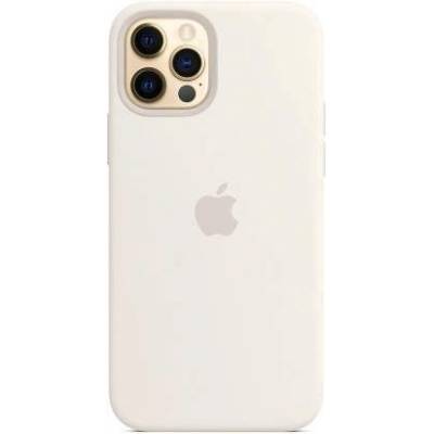 Apple iPhone Silicone Case with MagSafe - оригинален силиконов кейс за iPhone 12, iPhone 12 Pro с MagSafe (бял)
