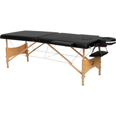 Lipt DS-01 Dřevěný masážní stůl černý 195 x 70 cm 12,6 kg